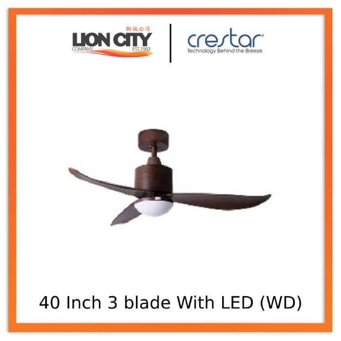 Crestar Valueair 3/5 Blade 40/46/48/55 Inch Ceiling Fan With Led Light and Remote Control