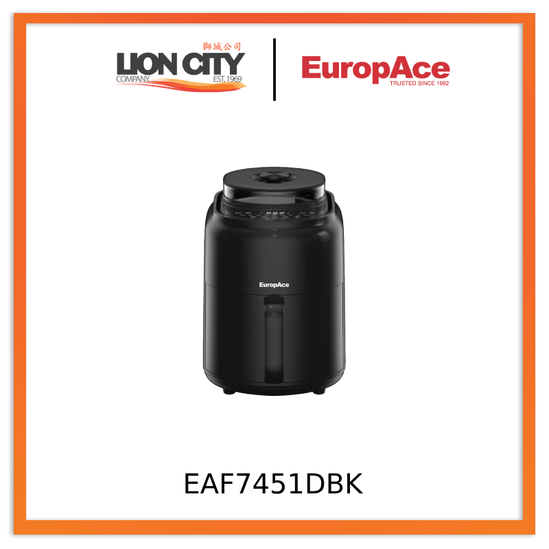 Europace EAF7451DBK 4.5L TrueSteam Air Fryer 1500W