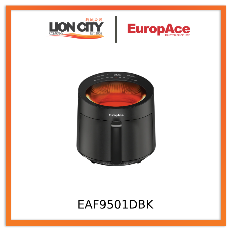 Europace EAF9501DBK 5L Lumi Bladeless Air Fryer 1500W