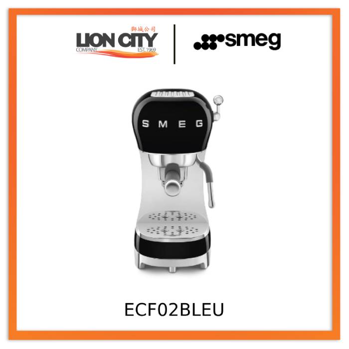 Smeg ECF02BLEU/RDEU/WHEU/PBEU/CREU Espresso Coffee Machine with Steam Wand