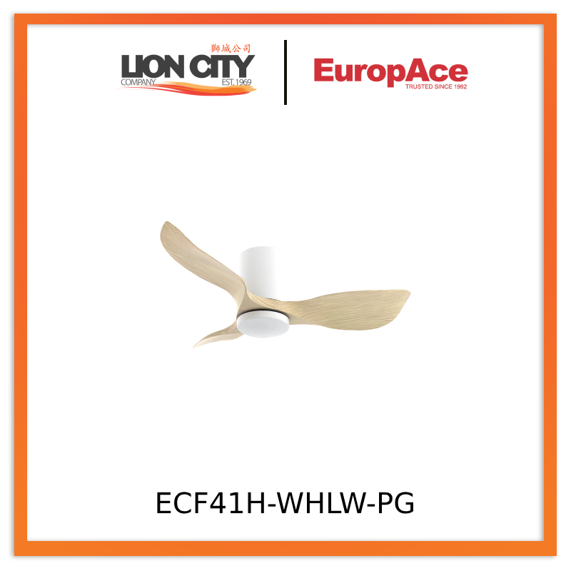 Europace ECF41H- BLBL/ECF41H-WHLW-PG AeroAce 41" 3blades Ceiling Fan