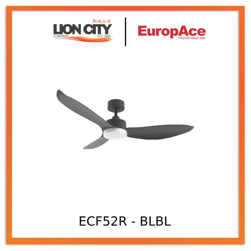 Europace ECF52R - BLBL/ ECF52R - WHWH CoolAce 52" 3 blades Ceiling Fan