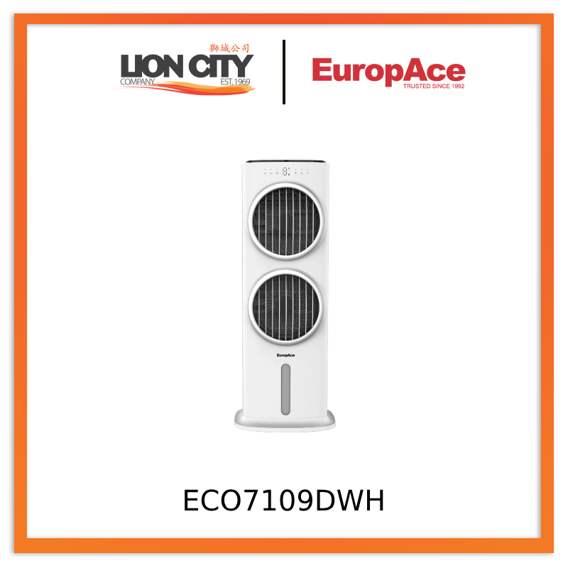 Europace ECO7109DWH 10L Air Cooler with Ionizer Powerful Airflow with Vortex fan blades, Ionizer & Effective Cooling Power