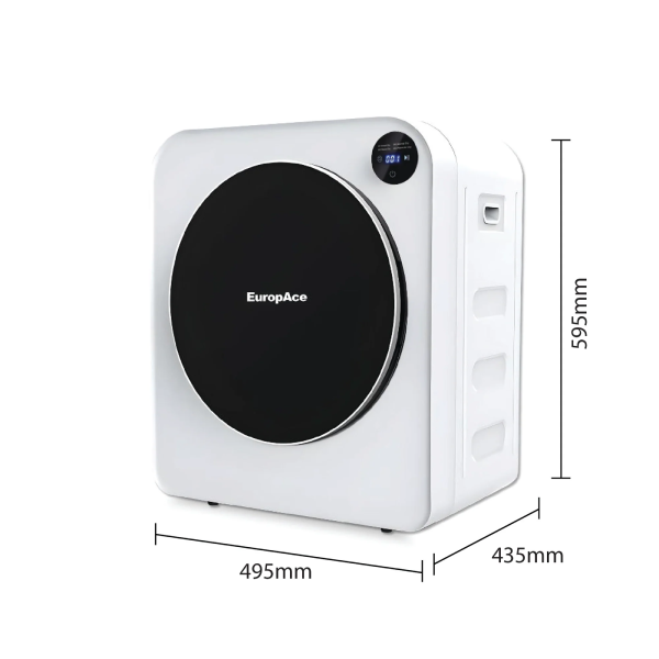 EuropAce EDY3501EDWH Moon Series 5KG Compact Dryer Touch Control
