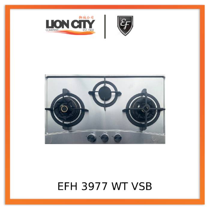 EF EFH 3977 WT VSB Gas Hob 86CM EFH397 WTVSB