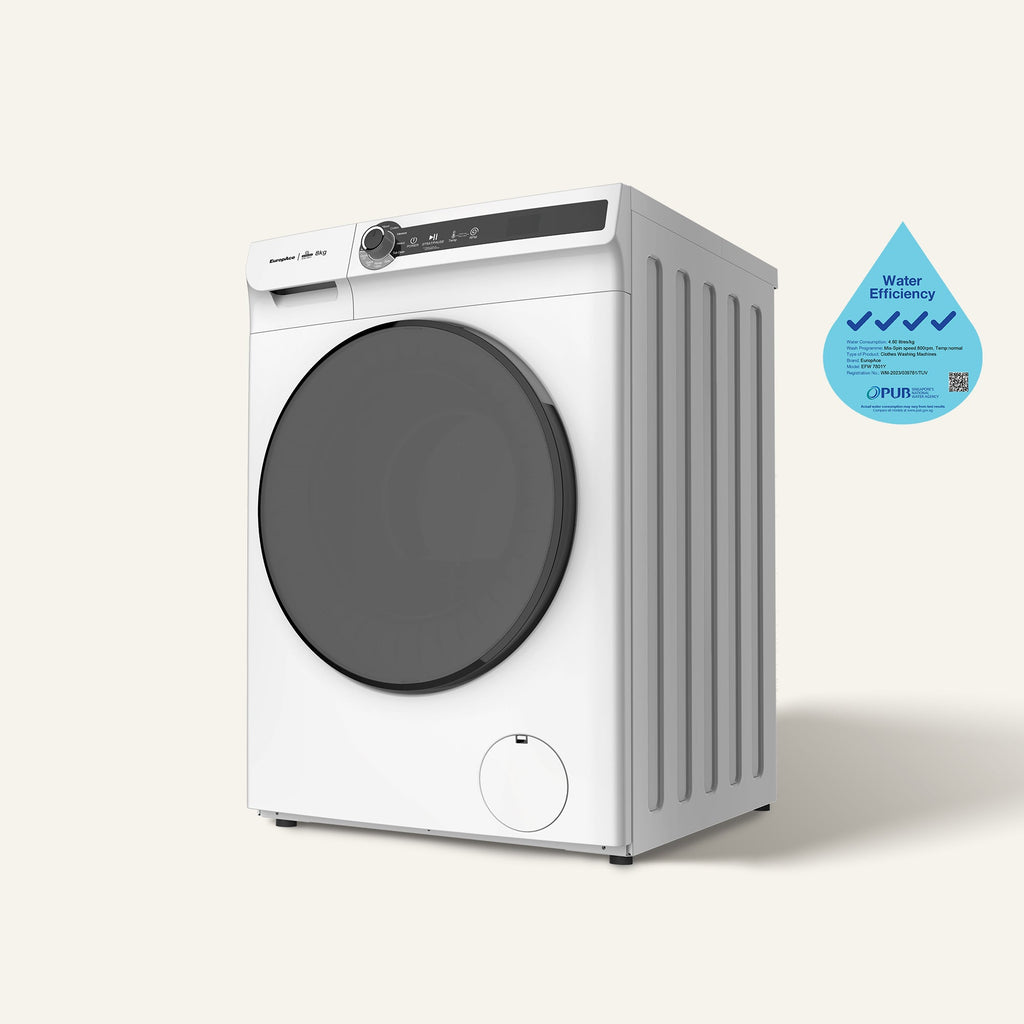 EuropAce 8kg Steam Front Load Washer EFW7801Y