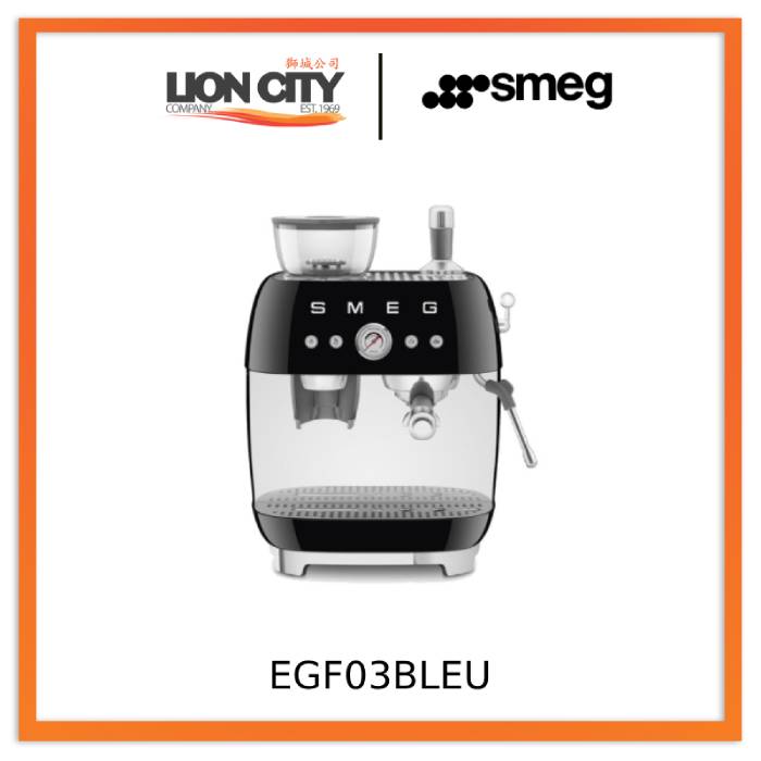 Smeg EGF03BLEU/CREU/PBEU/PGEU/RDEU/WHEU Espresso Coffee Machine with Integrated Grinder