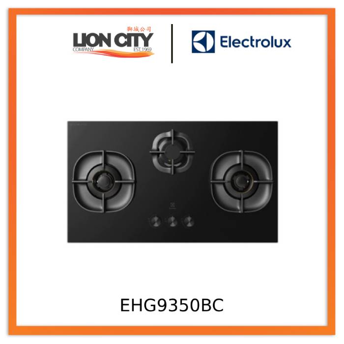 Electrolux EHG9350BC 90cm UltimateTaste 500 built-in gas hob with 3 burners (LPG)