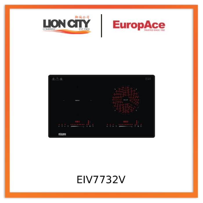 EuropAce EIV7732V Otimmo 7 Series 73 cm 2-Burner Hybrid Hob