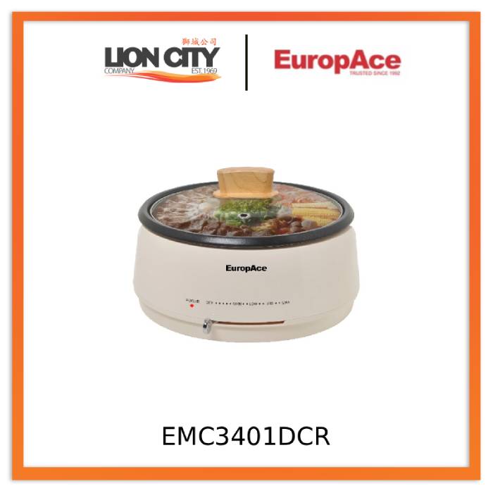 EuropAce EMC3401DCR 7-IN-1 4L Non-Stick Multi-Cooker Hotpot