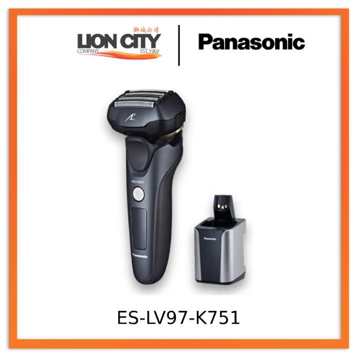 Panasonic ES-LV97-K751 Multi-Flex 5-Blade Rechargeable Shaver with Auto Cleaning System