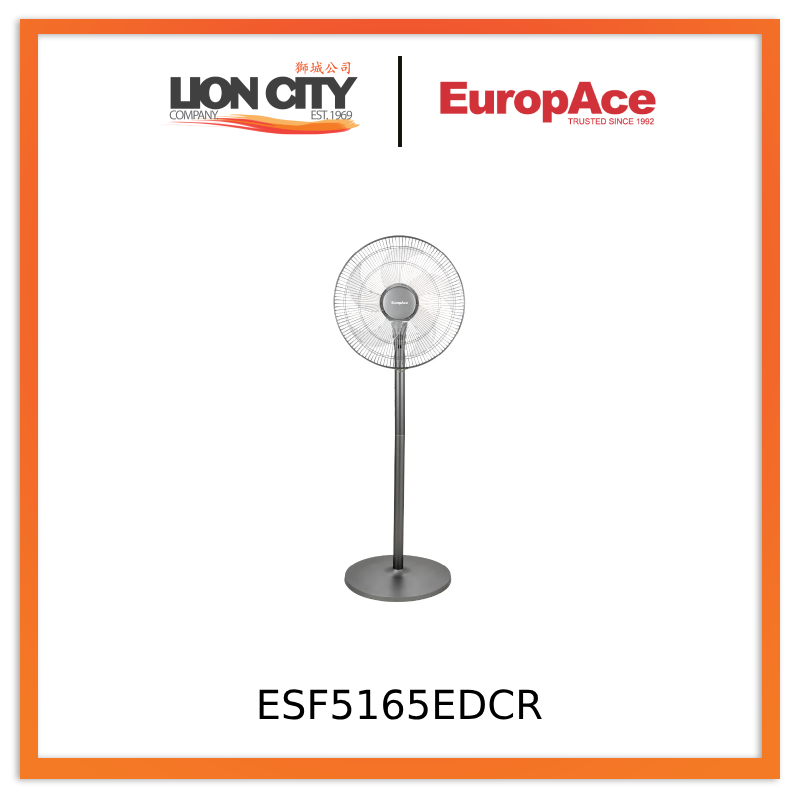 Europace ESF5165EDCR 16” DC Stand Fan with Remote Energy Efficient, Low Noise & Powerful Airflow