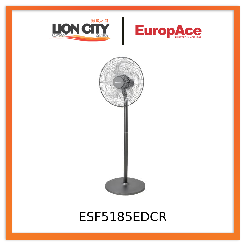 EuropAce ESF5185EDCR 18” DC Stand Fan with Remote