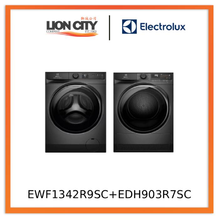 Electrolux EWF1342R9SC 13kg UltimateCare 900 Front Load Washing Machine + Electrolux EDH903R7SC 9kg UltimateCare 700 Heat Pump Dryer