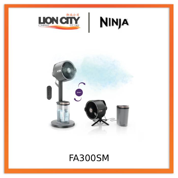 Ninja FA300SM/FA300SMWH Shark FlexBreeze™ Pro Mist Indoor & Outdoor Fan With Water Tank -
