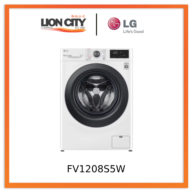 LG FV1208S5W 8kg, AI DD™ Front Load Washing Machine