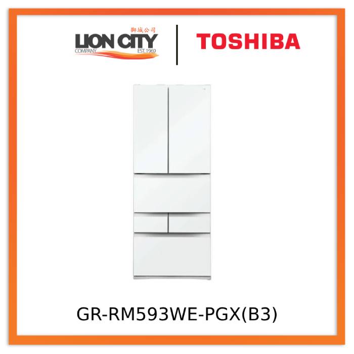 Toshiba GR-RM593WE-PGX(B3) 451L Multi Door Fridge