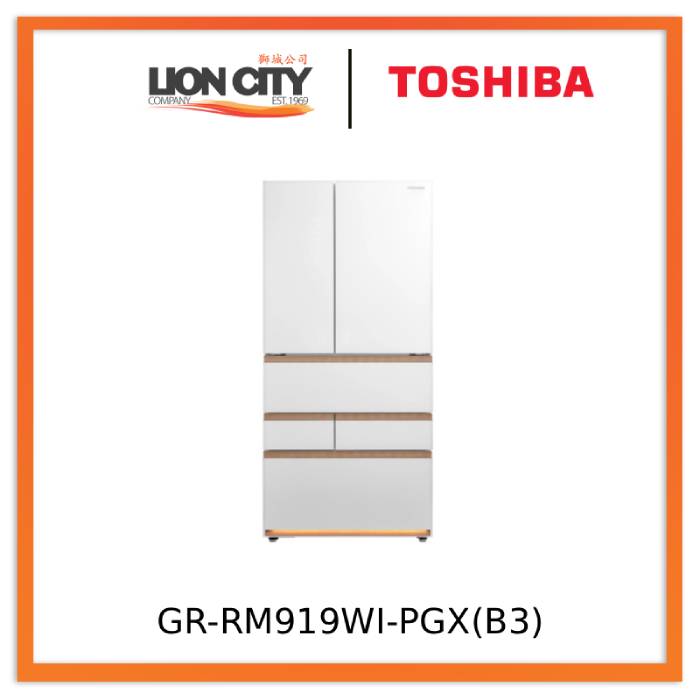 Toshiba GR-RM919WI-PGX(B3) Japandi Series Artisan 684L Refrigerator