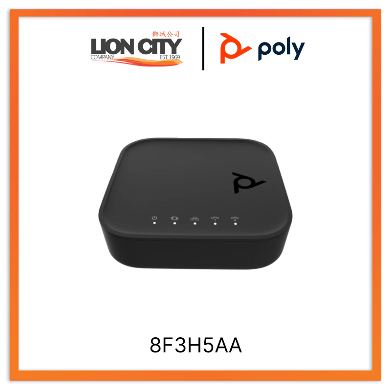 Poly ATA 402 2FXS Voice Port VoIP Adapter with Open SIP and Power Supply (8F3H5AA)