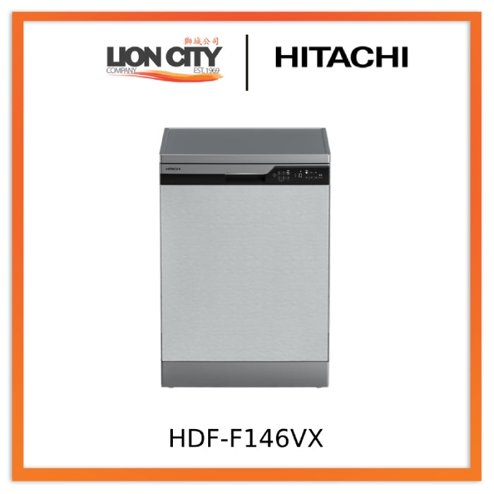 Hitachi HDF-F146VX 60CM Freestanding Dishwasher 14 Place Setting 3 Ticks 2 Yrs Warranty - photo 1