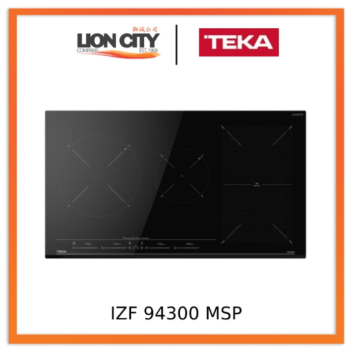 Teka IZF 94300 MSP Bk 91 cm Induction Flex Hob With Touchcontrol Multislider