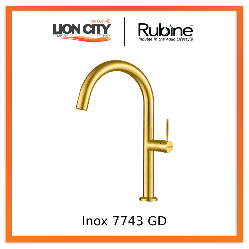 Rubine Inox Sink Mixer/ Cold Tap Inox 7743 GD