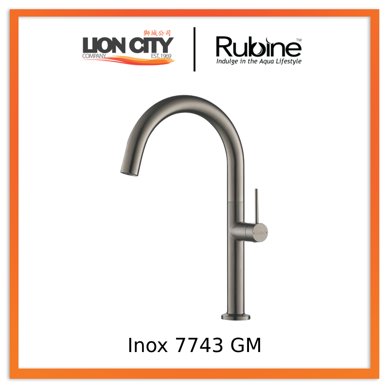 Rubine Inox Sink Mixer/Cold Tap Inox 7743 GM