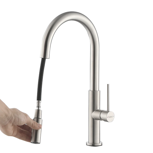 Rubine Inox Pull-Out Spray Sink Mixer Cold Tap Inox 7743PS SS