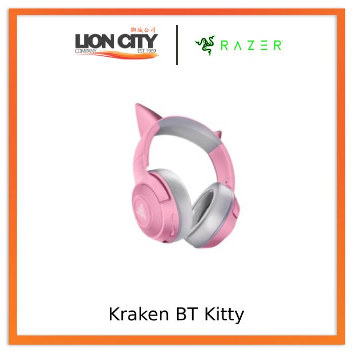 Razer Kraken BT Kitty Edition — Wireless Bluetooth Headset with Razer Chroma RGB (Quartz)