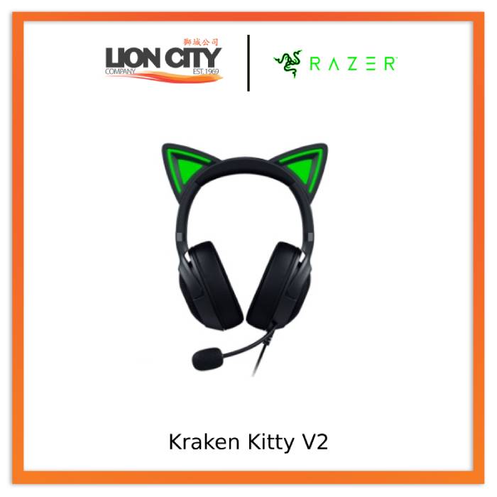 Razer Kraken Kitty V2 Wired USB Headset with RGB Kitty Ears