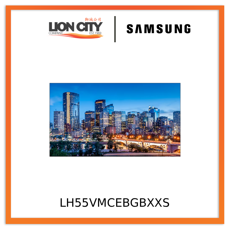 Samsung LH55VMCEBGBXXS 1.38 m VM55CE -Extreme Narrow Bezel Video Wall