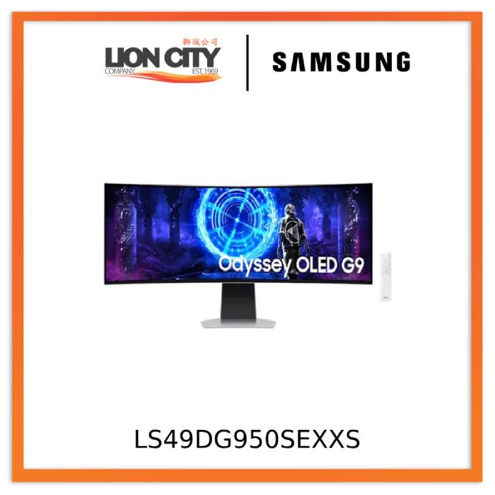 Samsung LS49DG950SEXXS 49-inch Odyssey OLED G9 G95SD DQHD 240Hz Gaming Monitor - Silver