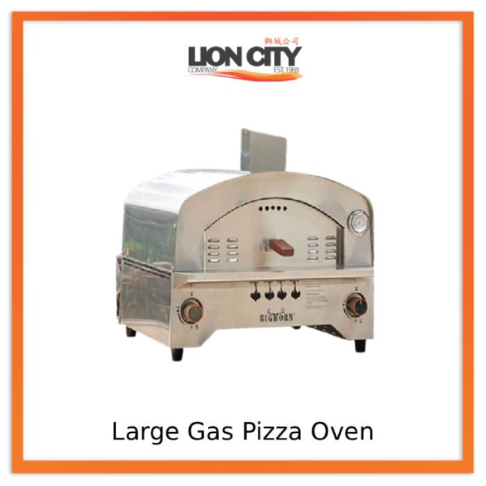 Large Gas Pizza Furnace Italian Classic Stainless Steel Oven