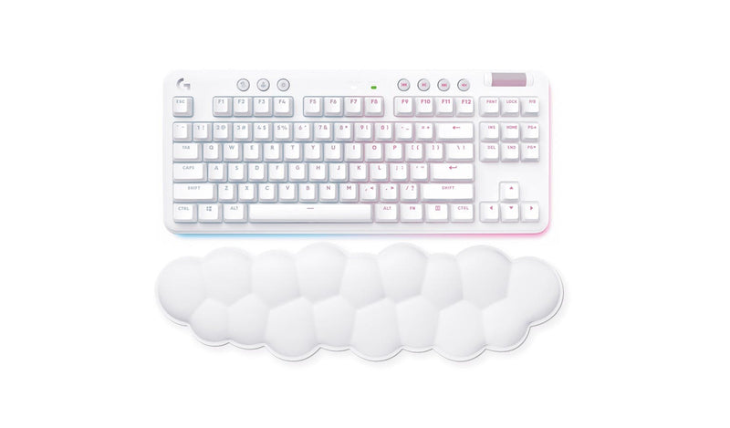 Logitech G715 Wireless Tactile GX Brown Gaming Keyboard White Mist Aurora