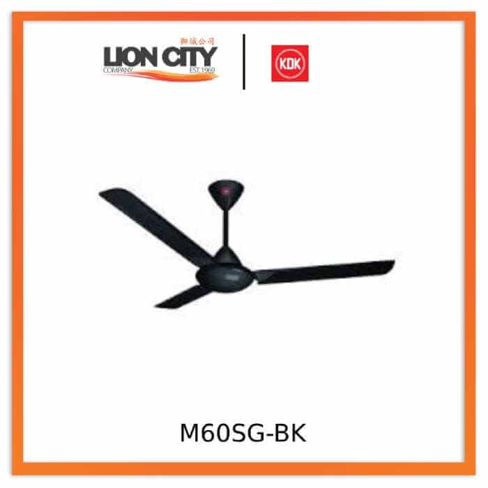 KDK M60SG White/Black 3 Blade Ceiling Fan 150cm