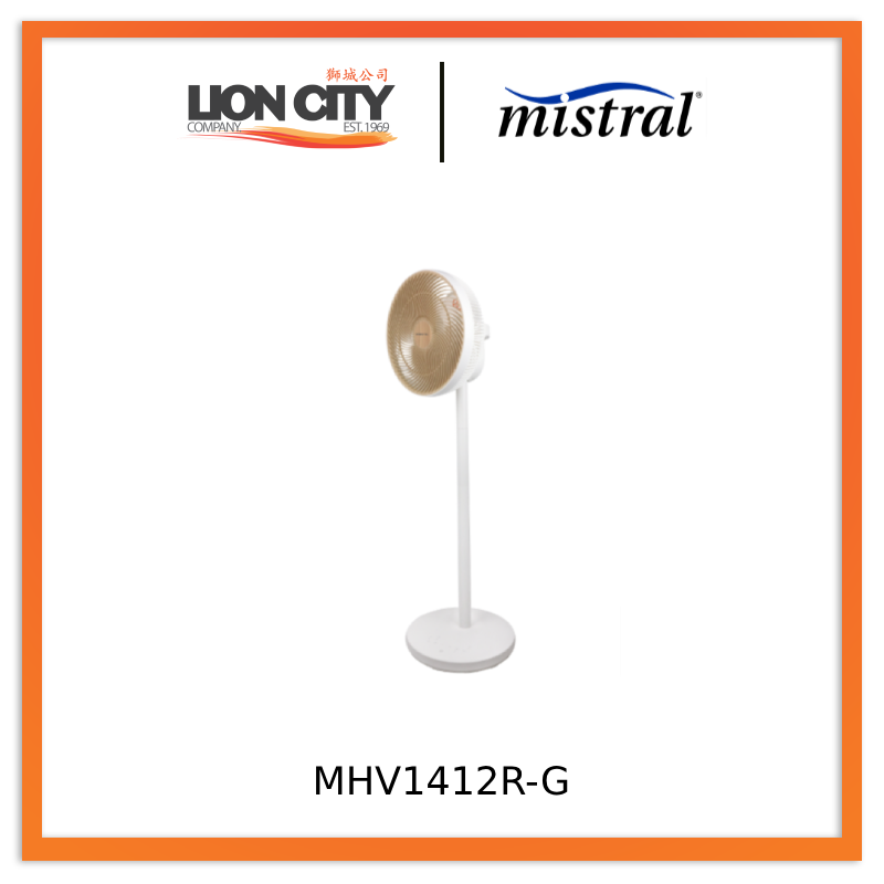 Mistral MHV1412R-G 12" DC High Velocity Stand Fan