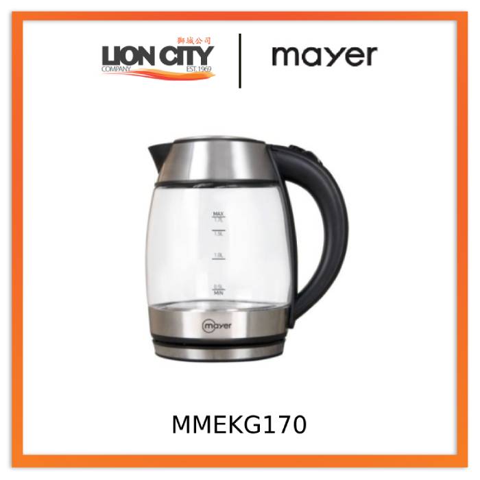 Mayer MMEKG170 Glass Kettle (1.7l)