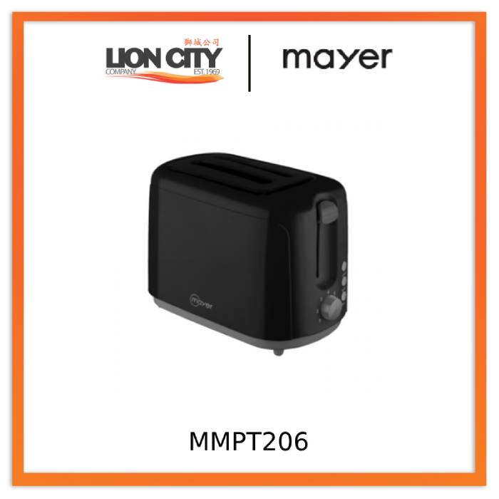Mayer MMPT206 2 Slice Pop Up Toaster Mmpt-206 (Black)