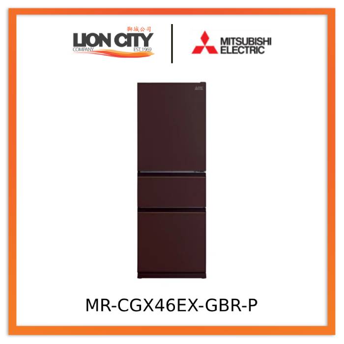 Mitsubishi Electric MR-CGX46EX-GBR-P/MR-CGX46EX-GWH-P 363l 3-Door Fridge