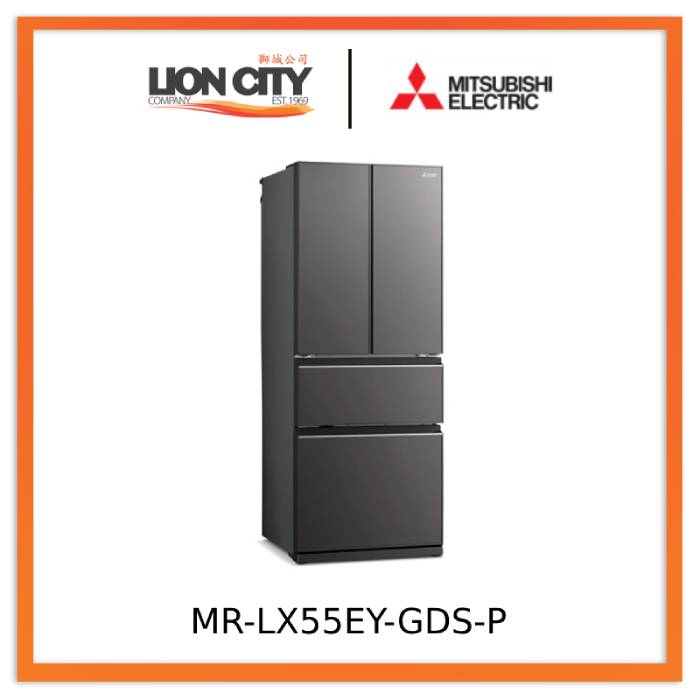 Mitsubishi Electric MR-LX55EY-GDS-P/GBK-P/GWH-P 442L 4-Door Fridge