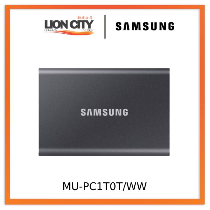 Samsung MU-PC1T0T/WW Portable SSD T7 USB 3.2 Gen 2 1TB - Lion City Company