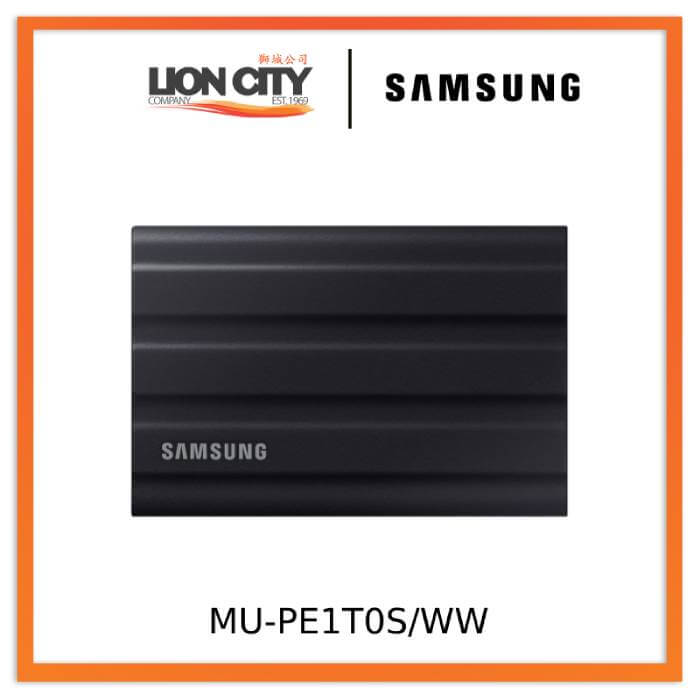 Samsung MU-PE1T0S/WW Portable SSD T7 Shield USB 3.2 1TB (Black) - Lion City Company