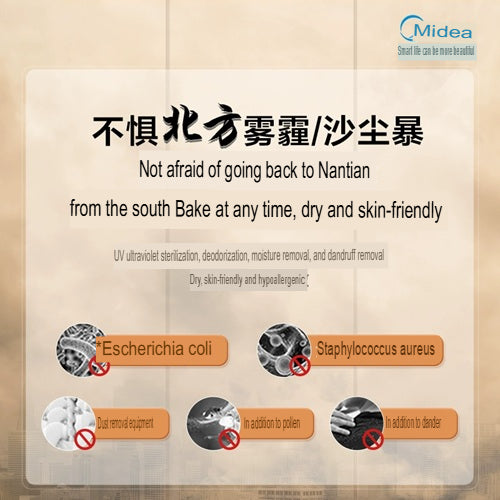 Midea MH40V10E 4kg Compact Full‑Automatic Drum Dryer – Fast, Anti‑Mite, Auto‑Dry for Babies