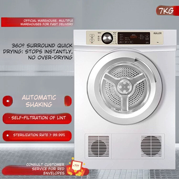 Haier EGDZE7F 7kg Front Load Automatic Tumble Dryer for Quick Drying Clothes
