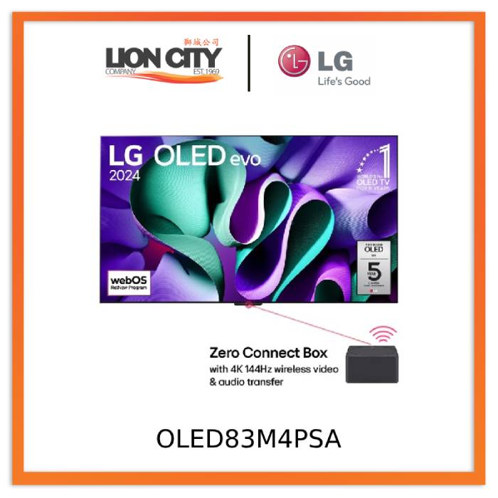 LG OLED83M4PSA 83" OLED EVO M4 4K Smart TV