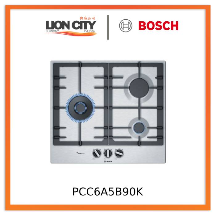 Bosch PCC6A5B90K 6 Gas hob 60 cm Stainless steel - Lion City Company