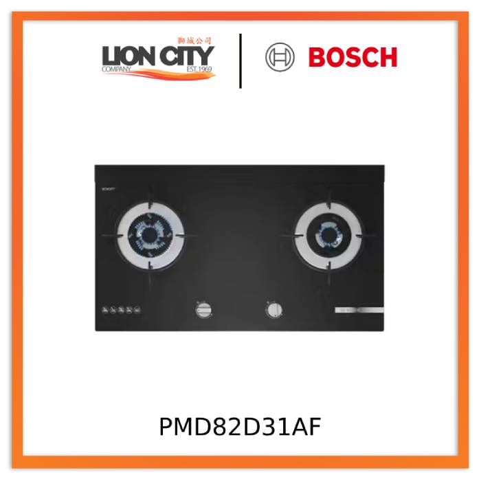 Bosch PMD82D31AF Series 4 Gas hob 78 cm Tempered glass, Black