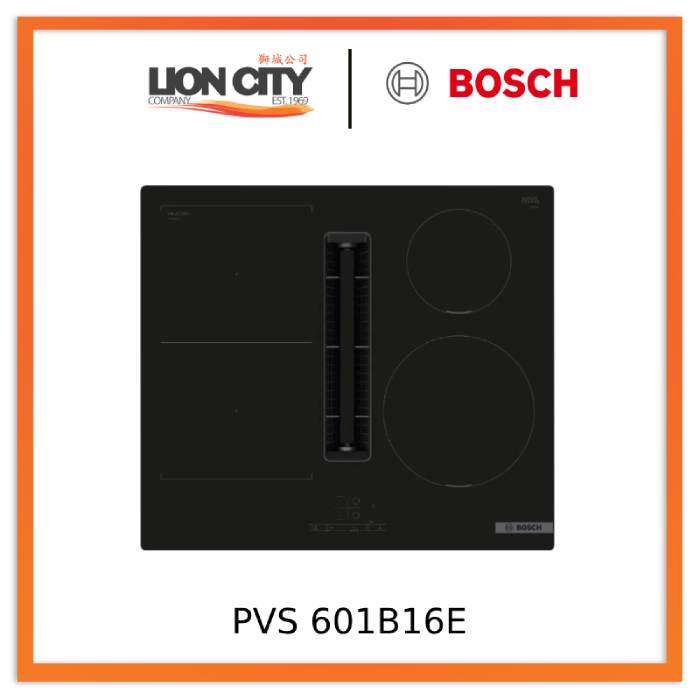Bosch PVS601B16E Series 4 Induction hob with integrated ventilation system 60 cm flush mount