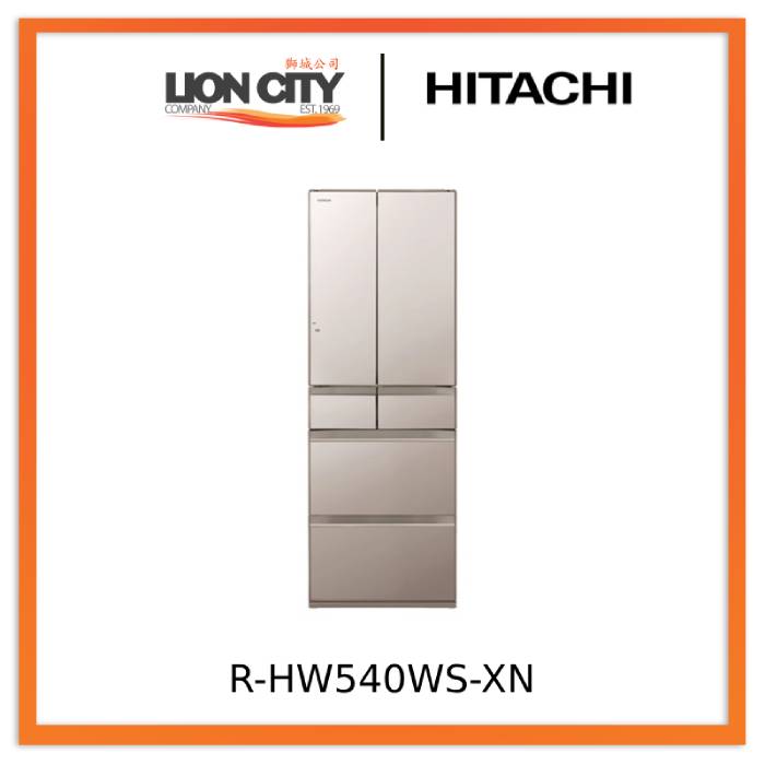 Hitachi R-HW540WS 540L Multi-door Fridge