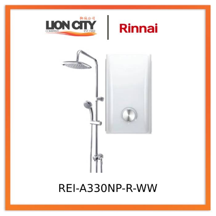 Rinnai REI-A330NP-R-WW/WB/WS Ore Series Rainshower LED Illumination